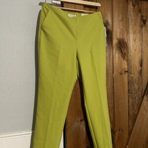 Rachel Zoe Lime Green Hi-Rise Slim Leg Pants